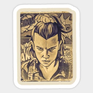 Eleven Stranger Things Retro Comic Sticker